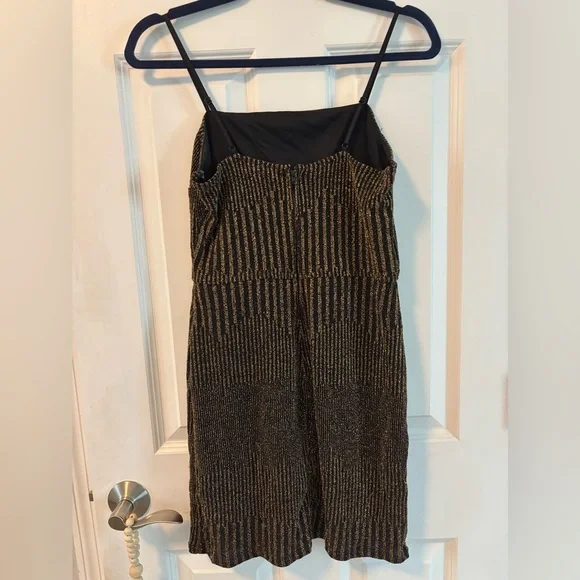 Altar'd State Black & Gold Mini Dress - Picture 5 of 8